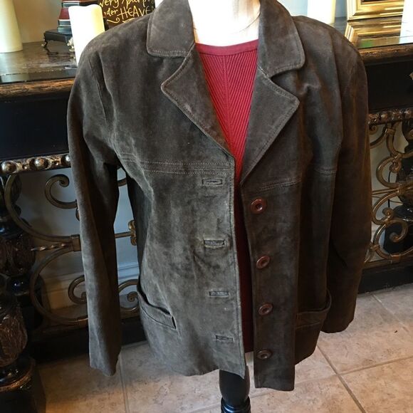 100% Leather Suede Jacket - Picture 1 of 11